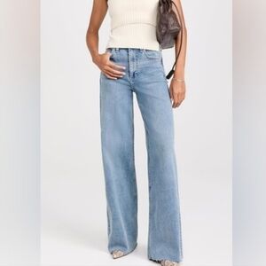 rag & bone Light Blue Wide-Leg Jeans